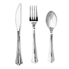 Wna Reflections Silver Plastic Cutlery