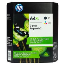 HP 64XL Black & Tri-Color High Yield Original Ink Cartridges Combo-Pack
