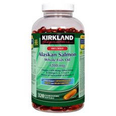 Kirkland Signature 100% Wild Alaskan Salmon Whole Fish Oil Softgels