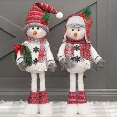 Plush Snowmen - Set of 2